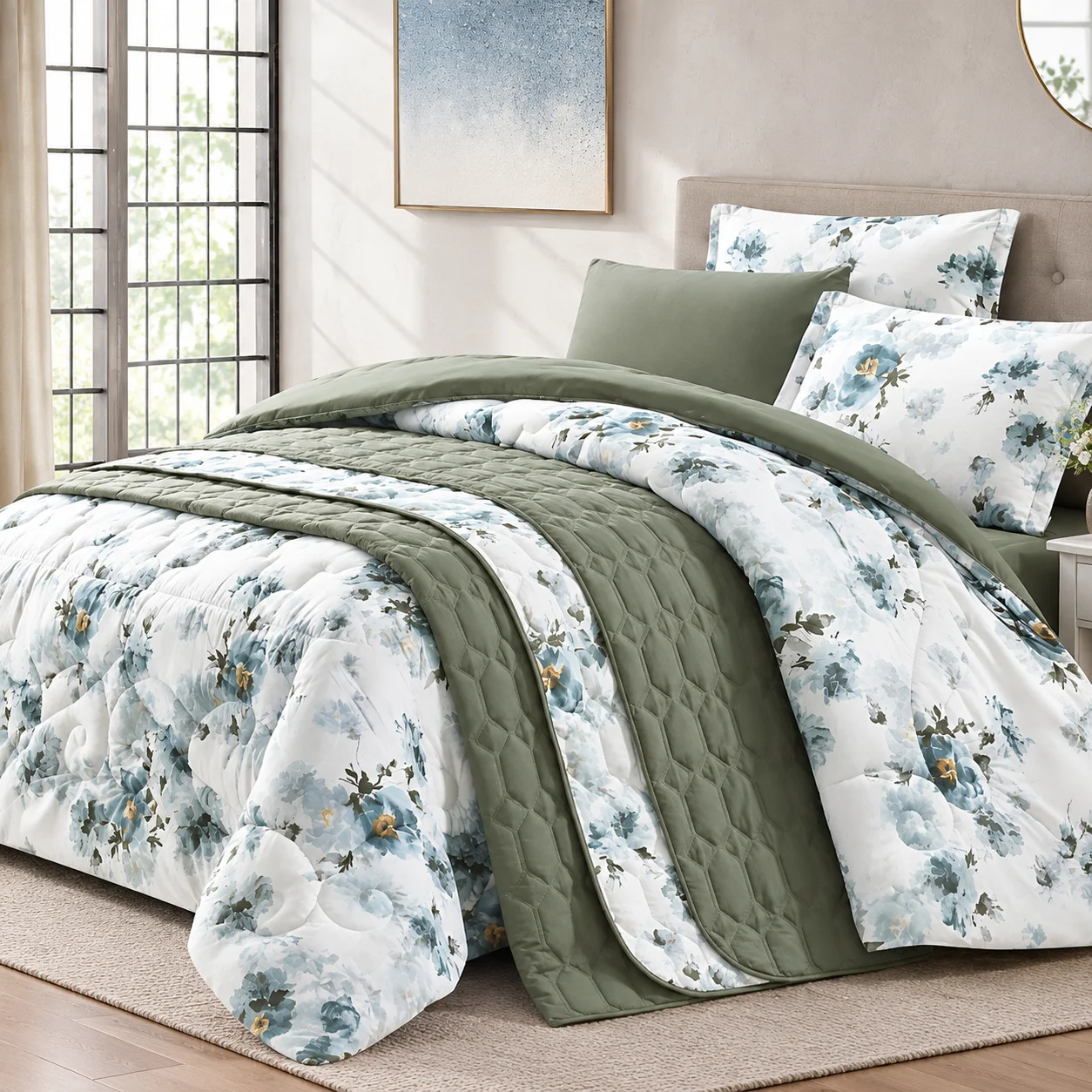 Olive comforter set